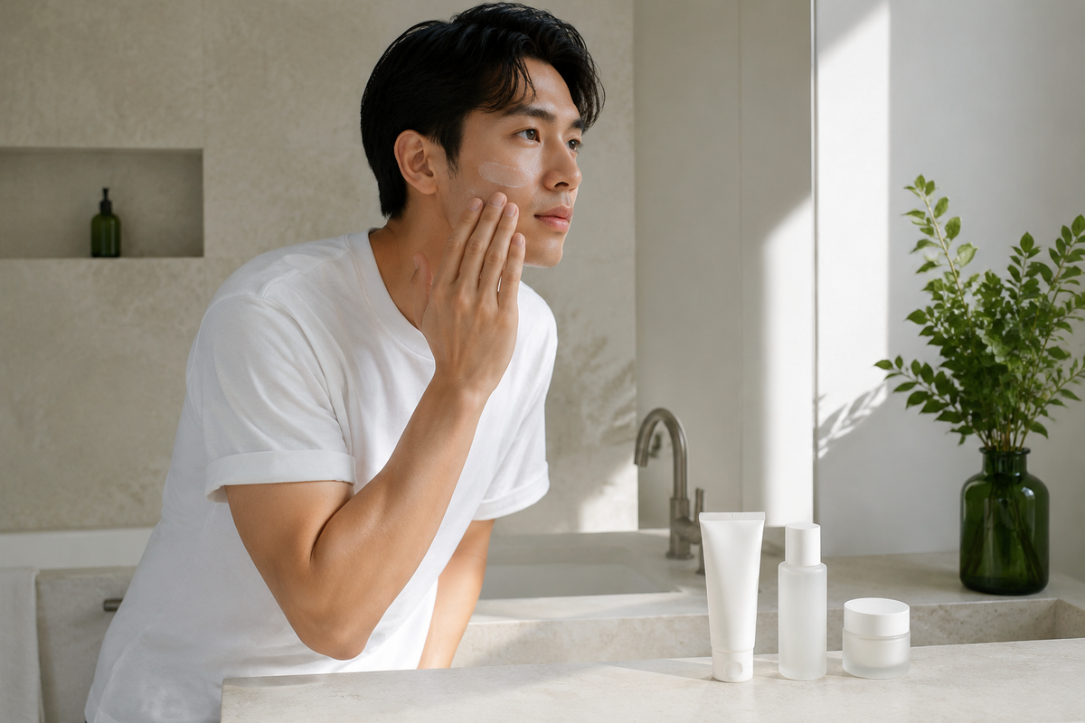 Men's facial routine: 3 essential steps